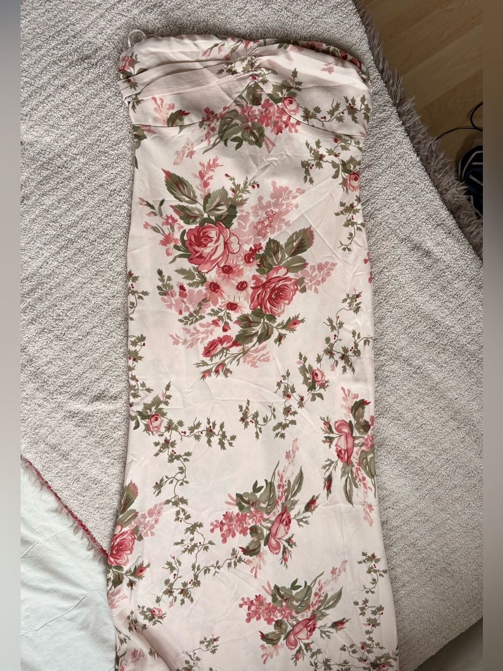 NEW strapless rose/floral beautiful dress